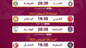 إصدار جدول الموسم القطري.. والجولة الثالثة تُعرف بـ “جولة القمم”