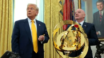 Trump attends the match between Al Ahly and Inter Miami at the opening of the Club World Cup.