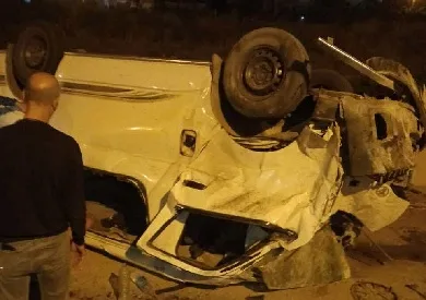 إصابة 11 فردًا في حادث سيارة على طريق القاهرة-الإسكندرية الزراعي إصابة 11 فردًا في حادث سيارة على طريق القاهرة-الإسكندرية الزراعي