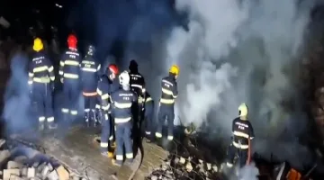 حريق كبير في منطقة استوديوهات أفلام أذربيجان في باكو