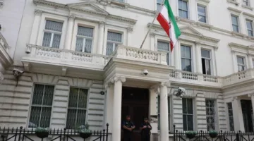 arrest of 7 individuals following a brawl outside the Iranian embassy in London