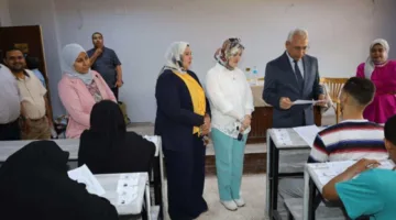 رئيس جامعة المنيا يزور كليات التربية النوعية والحقوق وطفولة المبكرة لمتابعة سير الامتحانات