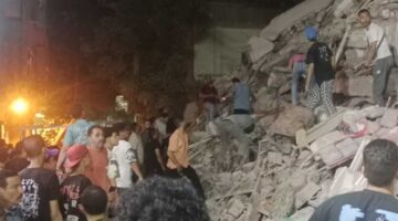 collapse of a five-story building in Sayyida Zainab, efforts underway to rescue residents trapped under the rubble