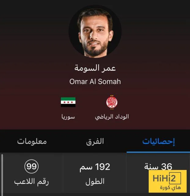 رقم قميص عمر السومة مع الوداد في البطولة العالمية رقم قميص عمر السومة مع الوداد في البطولة العالمية