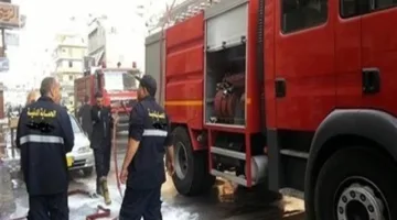 إخماد حريق في شارع البصل شرق الإسكندرية