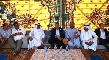 محافظ جنوب سيناء يقدم تعازيه في وفاة الشيخ سليمان مدخل، شيخ قبيلة العليقات في أبو زنيمة