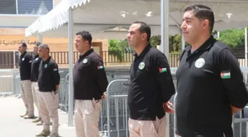 نشامى الأمن يتواجدون مبكراً لضمان سلامة مباراة الأردن والعراق (صور)
