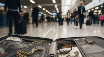 ثعابين نادرة وعقارب فتاكة: مسافر يحاول تهريب 300 زاحف خطر عبر مطار القاهرة
