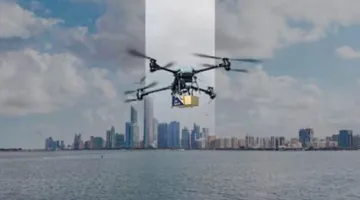 أبوظبي تطلق أول تجربة لنقل الطرود بواسطة الطائرات المسيرة.