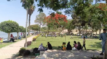 أجواء رائعة واحتفالات مبهجة.. حدائق القناطر تُضيء في اليوم الثالث من العيد