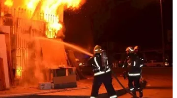 إخماد حريق في قاعة زفاف بالمنيا