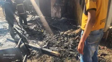 إخماد حريق في متاجر بمركز أبو سلطان في الإسماعيلية