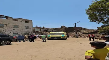 استخراج جثة طالبة من تحت أنقاض منزل مهدوم في قرية دندرة بقنا