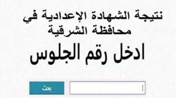استخراج نتيجة شهادة الصف الثالث الإعدادي بمحافظة الشرقية برقم الجلوس الآن.