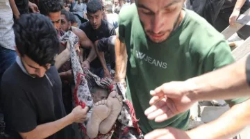 استشهاد 11 فلسطينياً جراء قصف قوات الاحتلال لخيام النازحين في غرب مدينة غزة