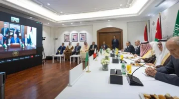 الاجتماع بين اللجنة الوزارية المنبثقة عن القمة العربية الإسلامية والرئيس محمود عباس