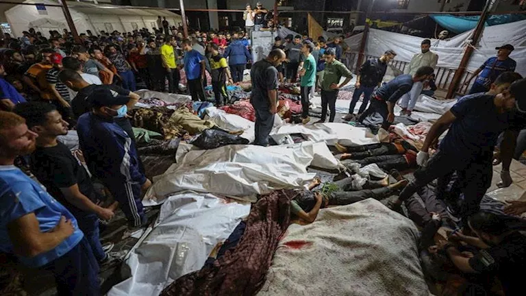 الجيش الإسرائيلي يعلن استهدافه لمستشفى المعمداني في غزة.
