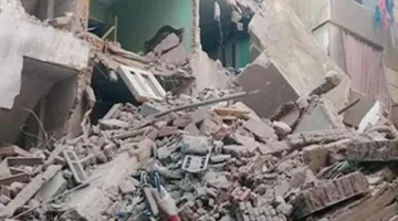 الحماية المدنية تقوم بإنقاذ شخصين من تحت ركام مبنى منهار في شبرا مصر