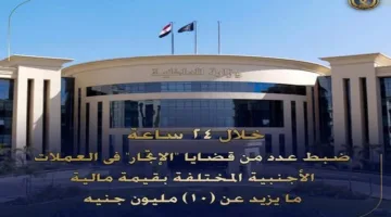 الداخلية تضبط قضايا تهريب العملات الأجنبية بقيمة 10 ملايين جنيه