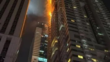 «الدفاع المدني في دبي» ينجح في إخلاء مبنى مكون من 67 طابقاً اثر حدوث حريق
