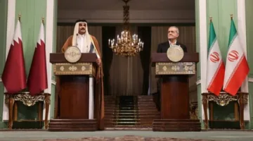 الرئيس الإيراني يعبّر عن أسفه لأمير قطر بشأن الأضرار الناتجة عن استهداف قاعدة العديد