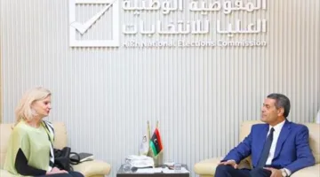 السايح يناقش مع مسؤولة أممية آخر التطورات في العملية الانتخابية.