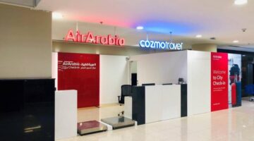«العربية للطيران» تطلق مركزاً جديداً لتسجيل الرحلات في البرشاء مول بدبي.