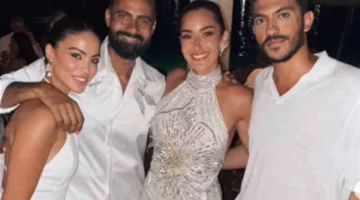 اللقطات الأولى من زفاف أمينة خليل وأحمد زعتر في اليونان