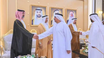النعيمي والشرقي والمعلا وسعود بن صقر يرحبون بالتهاني بمناسبة عيد الأضحى