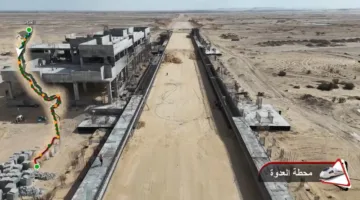 “النقل” تكشف عن أحدث اللقطات الجوية لمشروع الخط الثاني من شبكة القطار الكهربائي السريع بين أكتوبر وأسوان وأبو سمبل.
