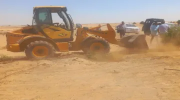 الوادي الجديد يستعيد 2245 فدانًا و5738 مترًا من المنشآت خلال الحملة 26 للإزالة
