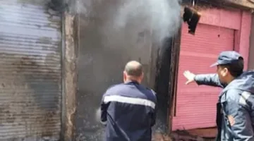 انتداب الفريق الجنائي للتحقيق في حريق مطعم فطائر في المرج