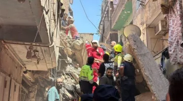 انتشال جثة ثالثة من تحت ركام المنزلين المنهارين في حدائق القبة