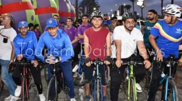 انطلاق سباق الدراجات في دمياط احتفالًا بالعيد الوطني