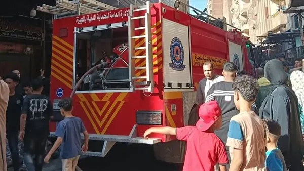 انفجار أسطوانة غاز يسبب حريقًا في سوق فيصل.. صور