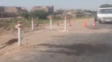 انفصال جزئي غير متوقع.. الطرق والجسور: صيانة ضرورية وعاجلة في مدخل طريق أرمنت الواحات