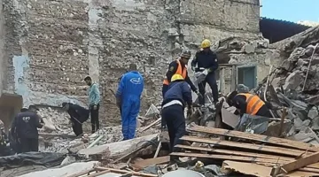 انهيار مبنى قديم في منطقة باكوس بشرق الإسكندرية دون تسجيل إصابات
