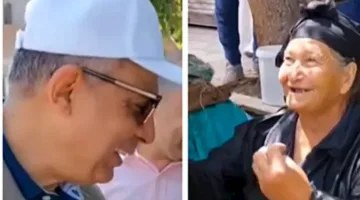 “بائعة خضار مسنّة تمازح محافظ المنيا: ‘عريس صغير وكتكوت'” – فيديو