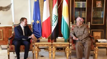 بارزاني والسفير الفرنسي يتحدثان عن الشؤون الإقليمية ومحادثات أربيل وبغداد