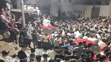 بالصور: الآلاف يودعون تاجر ذهب تعرض لاعتداء مسلح في البحيرة