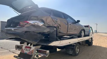 بالصور: الشيخ مظهر شاهين يتعرض لحادث مروري.