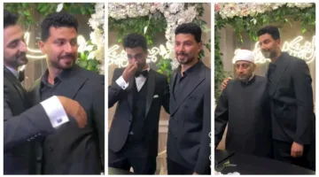 بالفيديو والصور.. لحظات مؤثرة لمحمد أنور خلال زفاف شقيقه
