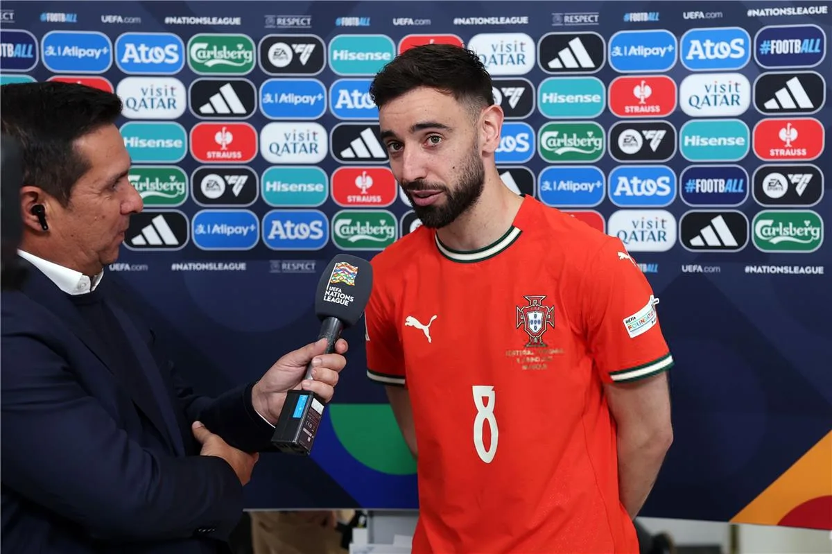 برونو فرنانديز يُحدد “اللاعب الأكثر تأثيرًا” في مواجهة البرتغال أمام إسبانيا ويقول: لقد أضفنا اللمسة النهائية. برونو فرنانديز يُحدد “اللاعب الأكثر تأثيرًا” في مواجهة البرتغال أمام إسبانيا ويقول: لقد أضفنا اللمسة النهائية.
