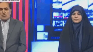 بعد لحظات من القصف، المذيعة الإيرانية تستأنف عملها على الهواء (فيديو)