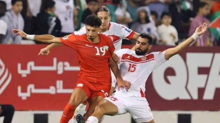 بمشاركة وسام أبو علي، منتخب فلسطين يتعثر في الوصول إلى كأس العالم 2026.