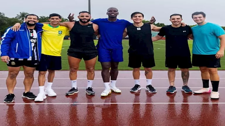 بوجبا يظهر برفقة صهر ترامب قبل عودته للعب في الملعب بوجبا يظهر برفقة صهر ترامب قبل عودته للعب في الملعب