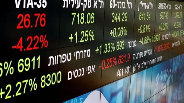 بورصة تل أبيب تبدأ جلسة اليوم بتراجع نسبته 1.5% بورصة تل أبيب تبدأ جلسة اليوم بتراجع نسبته 1.5%
