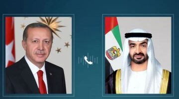 رئيس الإمارات وأردوغان يناقشان آثار الهجوم الإسرائيلي على إيران