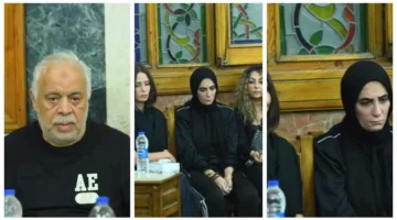 تامر حسني وإيمان العاصي يتألقان في عزاء والدة سارة وفيق (صور)