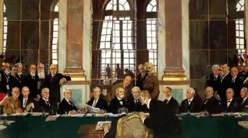 توقيع معاهدة فرساي في عام 1919